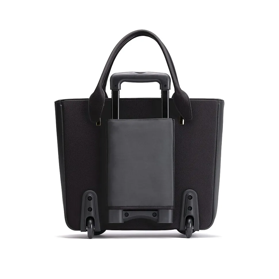 Francine Collection Florence Faux Leather Tote Bag, Black (FLORLRT-01)