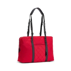 Francine Collection No. 5 Classic Red Quilted Nylon Laptop Tote (FFTRENO5)