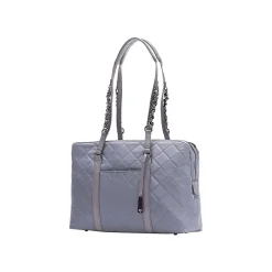 Francine Collection No. 5 Classic Gray Quilted Nylon Laptop Tote (FFTGYNO5)