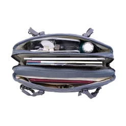 Francine Collection No. 5 Classic Gray Quilted Nylon Laptop Tote (FFTGYNO5)