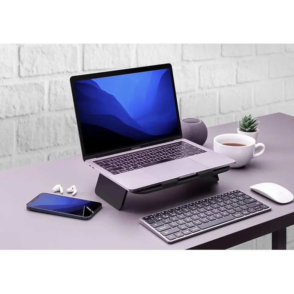 Function101 Elevate 10.94" x 10" Plastic Laptop Stand, Black (F101-ELBLK)