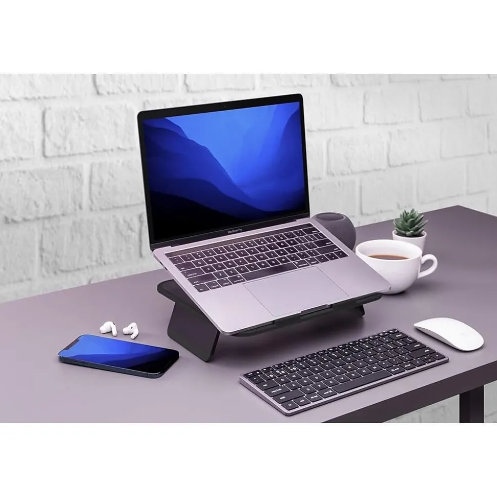 Function101 Elevate 10.94" x 10" Plastic Laptop Stand, Black (F101-ELBLK)