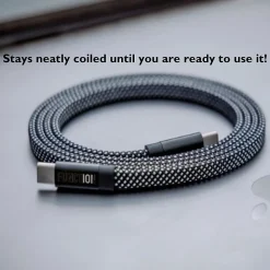 Function101 NEAT CABLE Magnetic USB-C Charging Cable, 4.9 ft., Blue (F101-LCBU5)