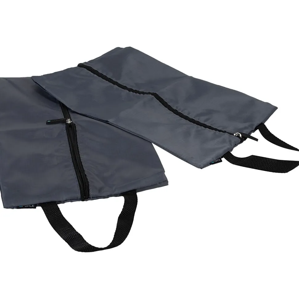 G Force 9" 2-Piece Nylon Travel Pouch Set, Gray/Black (6064)