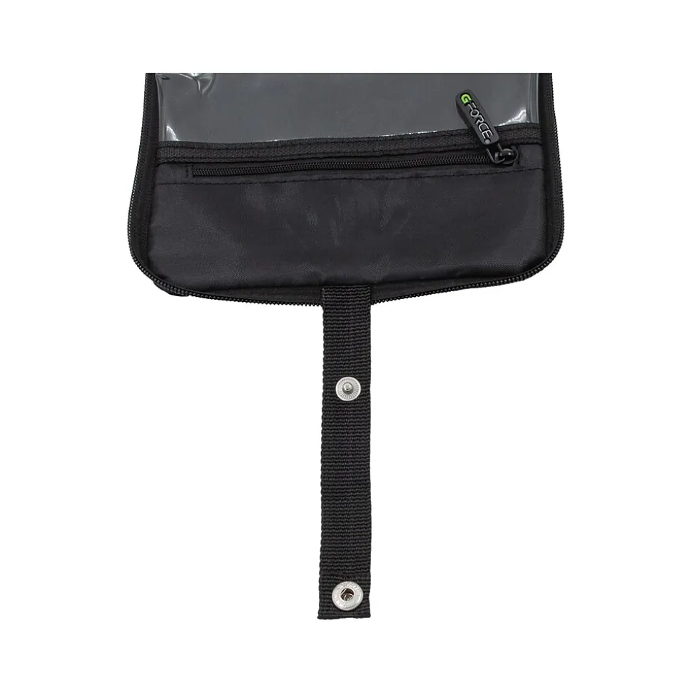 G Force 8" 12-Piece Plastic Toiletry Bag Kit, Black/Clear (36024)