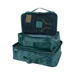G Force 6-Piece Fabric Travel Pouch Set, Water Resistant, Emerald (27105-EMERALD)