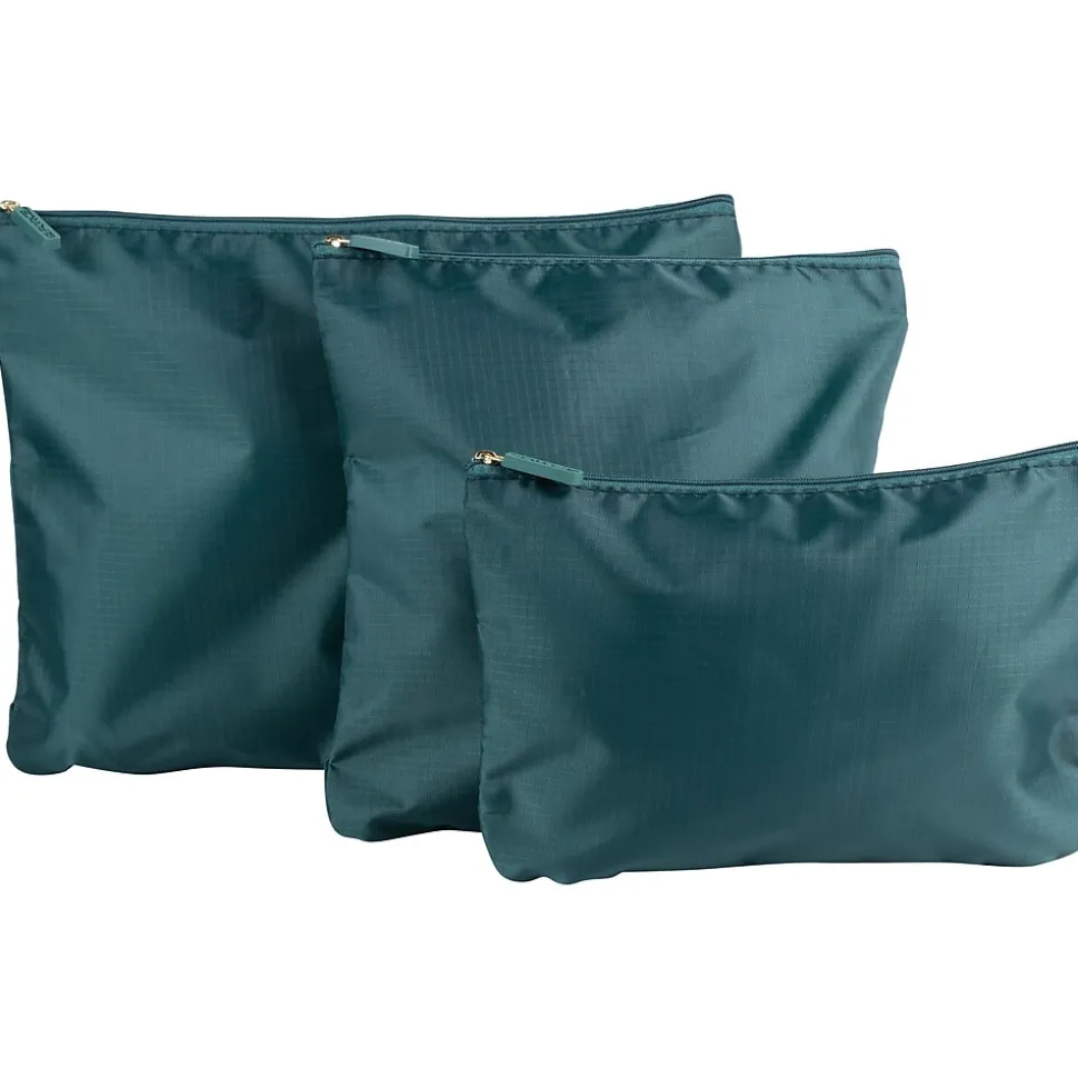 G Force 6-Piece Fabric Travel Pouch Set, Water Resistant, Emerald (27105-EMERALD)