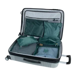 G Force 6-Piece Fabric Travel Pouch Set, Water Resistant, Emerald (27105-EMERALD)
