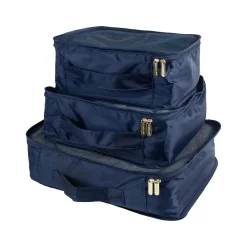 G Force 6-Piece Fabric Travel Pouch Set, Water Resistant, Midnight (27105-MIDNIGHT)