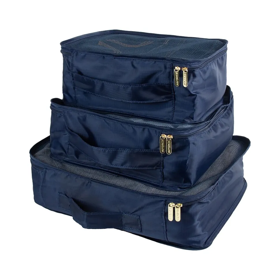 G Force 6-Piece Fabric Travel Pouch Set, Water Resistant, Midnight (27105-MIDNIGHT)