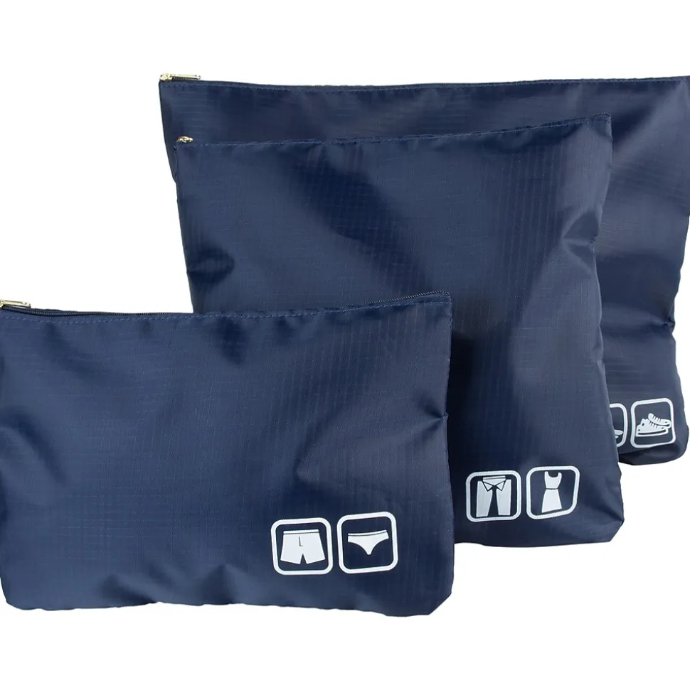G Force 6-Piece Fabric Travel Pouch Set, Water Resistant, Midnight (27105-MIDNIGHT)