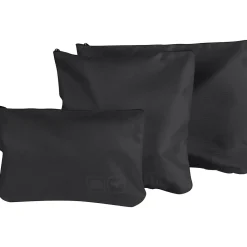 G Force 6-Piece Fabric Travel Pouch Set, Water Resistant, Black (27105-BLACK)