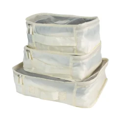 G Force 6-Piece Fabric Travel Pouch Set, Water Resistant, Cashmere (27105-CASHMERE)