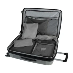 G Force 6-Piece Fabric Travel Pouch Set, Water Resistant, Gray (27105-GREY)