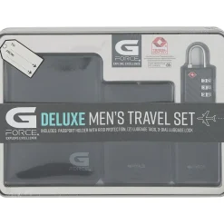 G Force XPLORER RFID Passport Holder, Carbon Black, 4/Set (26719-CARBON)