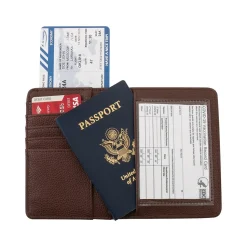 G Force XPLORER RFID Passport Holder, Brown, 5/Set (26719-AST)