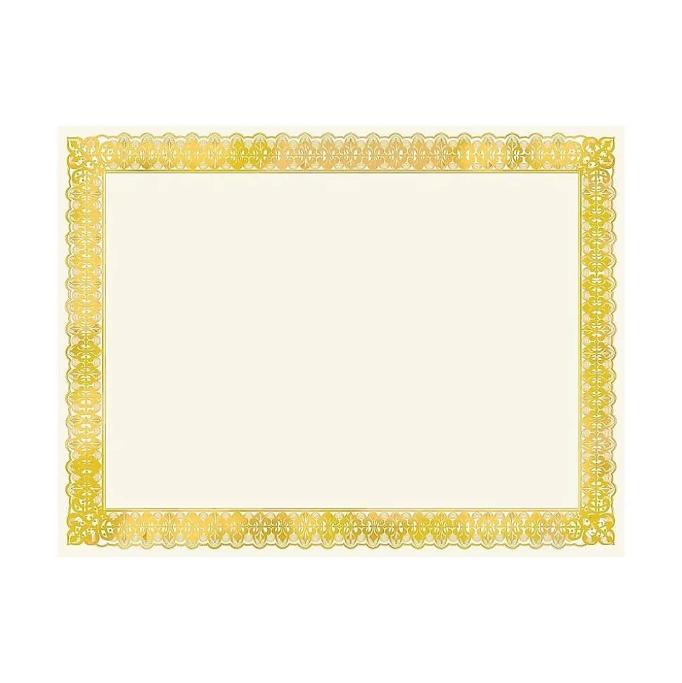 Gartner Studios Certificates, 8.5" x 11", Ivory/Gold, 15/Pack (36004-S)
