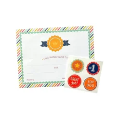 Gartner Studios Certificates, 8.5" x 11", Orange/Blue/White/Green, 12/Pack (73865)