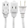 GE 12' Extension Cord, 3-Outlet, White (JAS51954)