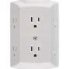 GE 56575 6-outlet Grounded Wall Tap with Transformer/resettable Circuit