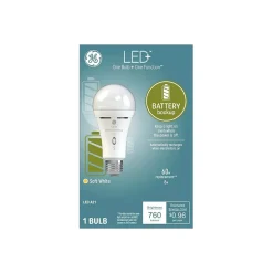 GE LED+ Battery Backup 8 Watt Soft White LED General-Purpose Bulb (93099986)