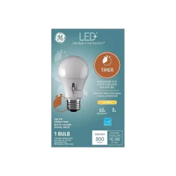 GE LED+ Timer 8 Watt Soft White LED General-Purpose Bulb (93127245)