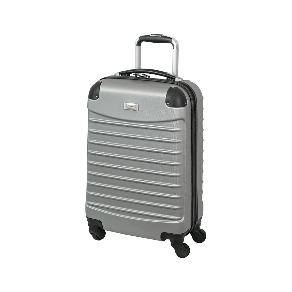 Geoffrey Beene 2-Piece Hardside Spinner Luggage Set, Silver (GB2758-2)