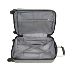 Geoffrey Beene 2-Piece Hardside Spinner Luggage Set, Silver (GB2758-2)