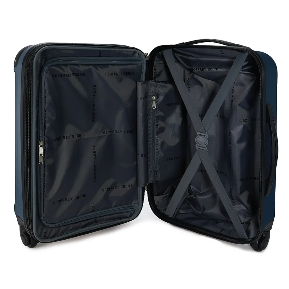 Geoffrey Beene 4-Piece Hardside Spinner Luggage Set, Navy (GB216-4)