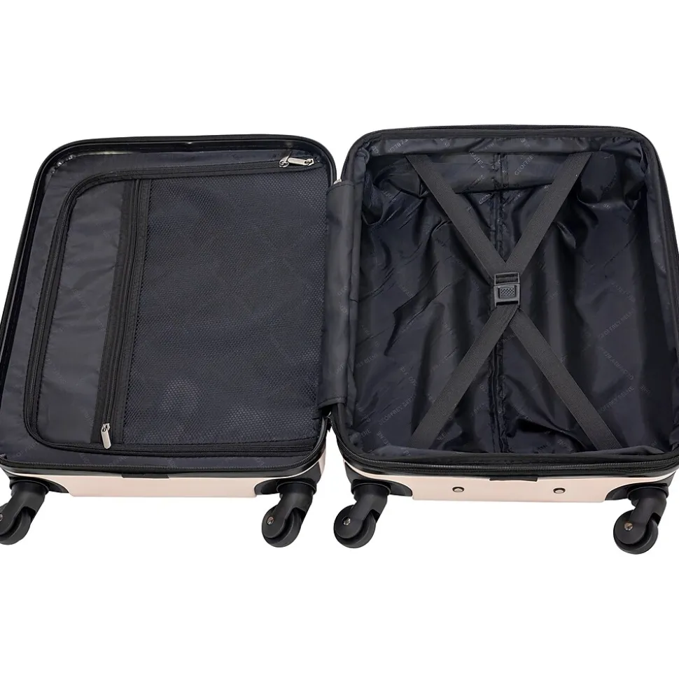 Geoffrey Beene 2-Piece Hardside Spinner Luggage Set, Blush (GB24-2)