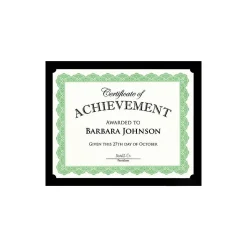 Geographics Achievement Certificate Holders, 9.5" x 12", Black, 10/Pack (47836)