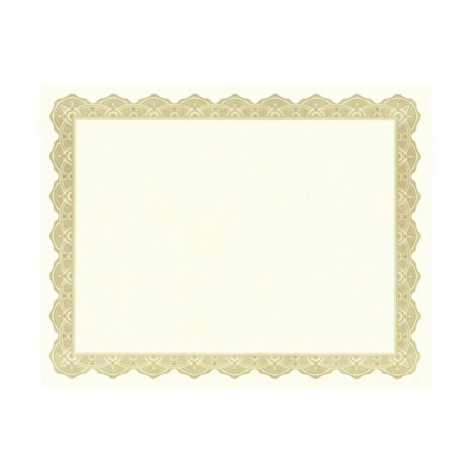 Geographics Certificates, 8.5" x 11", Gold, 25/Pack (39451S)