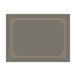 Geographics Classic Linen Certificate Holders, 8.5" x 11", Gray/Gold, 6/Pack (49323)