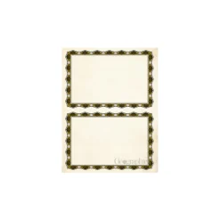 Geographics 2-UP Crown Gold Mini Certificates, 8.5" x 11", Gold, 30/Pack (48767)