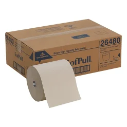 Georgia-Pacific Sofpull Recycled High-Capacity Hardwound Paper Towel, 1-Ply, Natural, 1000'/Roll, 6 Rolls/Carton (26480)