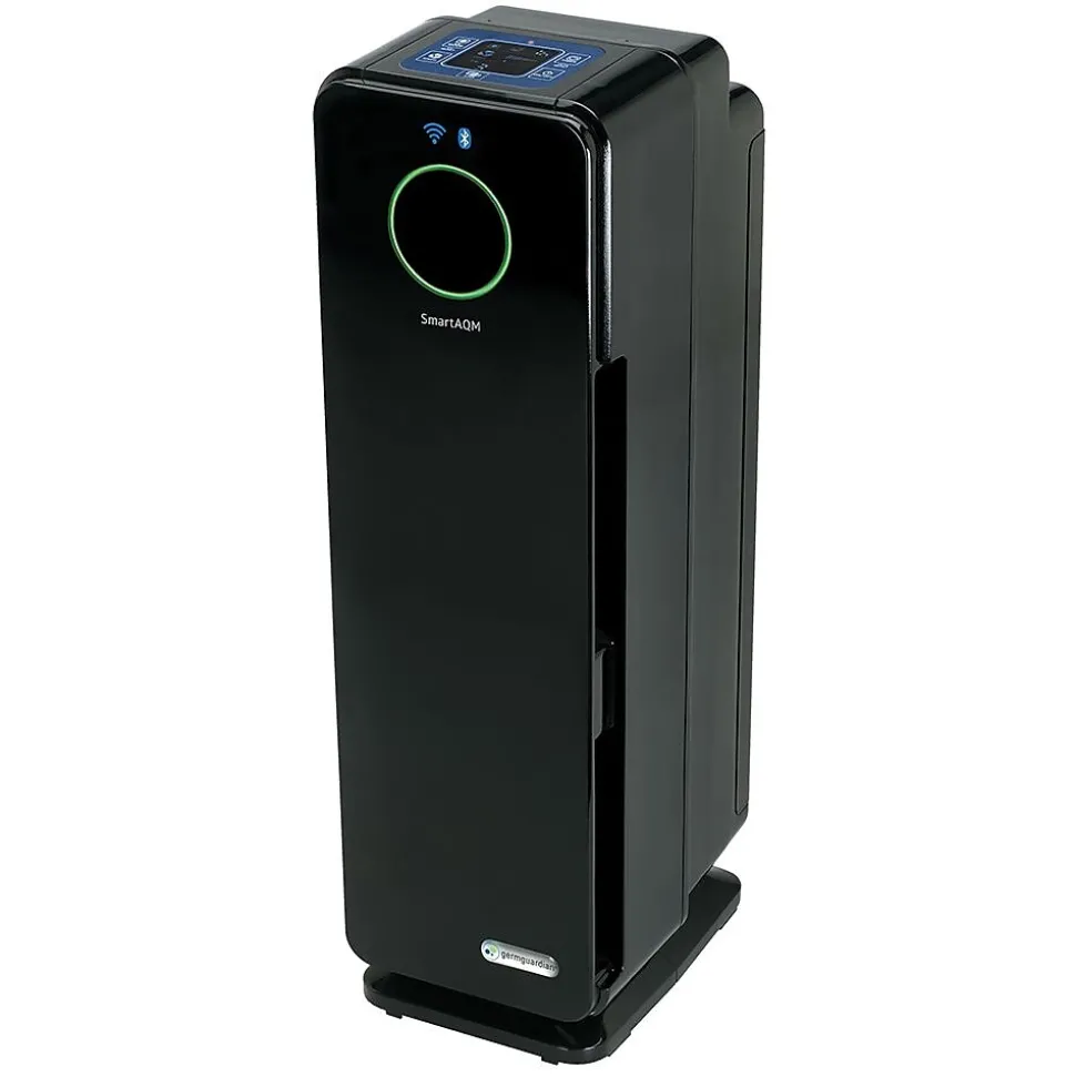 GermGuardian Smart Elite 4-in-1 True HEPA Tower Air Purifier, 5-Speed, WiFi Enabled, Black (CDAP4500BCA)