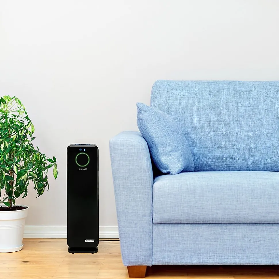 GermGuardian Smart Elite 4-in-1 True HEPA Tower Air Purifier, 5-Speed, WiFi Enabled, Black (CDAP4500BCA)
