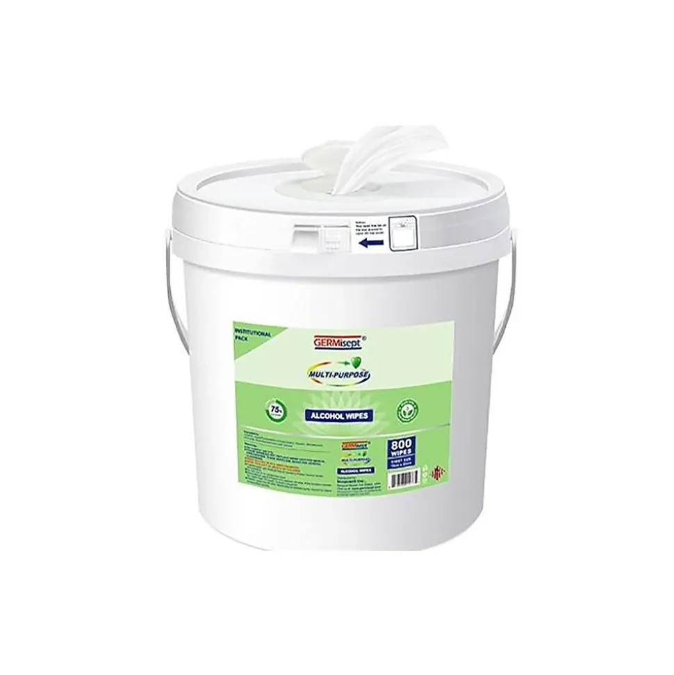 GERMisept Disinfecting Wipes, 800 Wipes/Container, 2/Carton (MC7301)