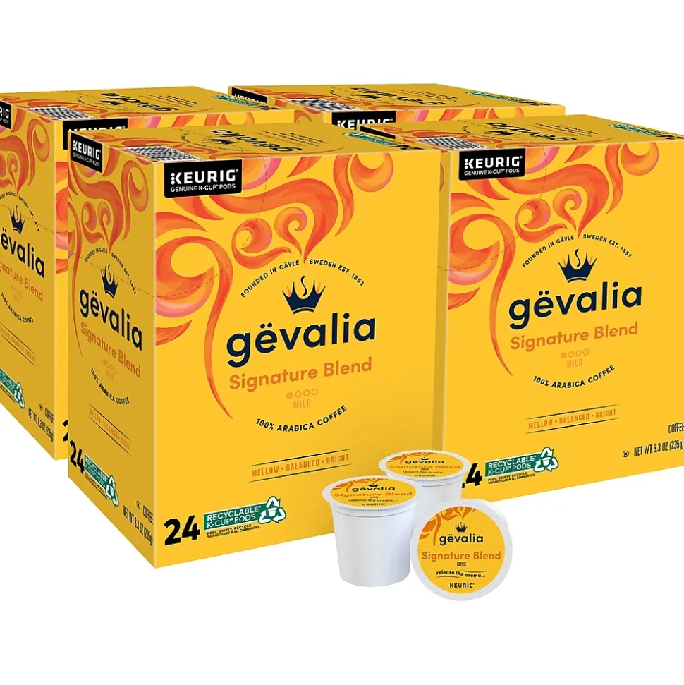 Gevalia Signature Blend Coffee Keurig K-Cup Pod, Light Roast, 96/Box (5305CT)