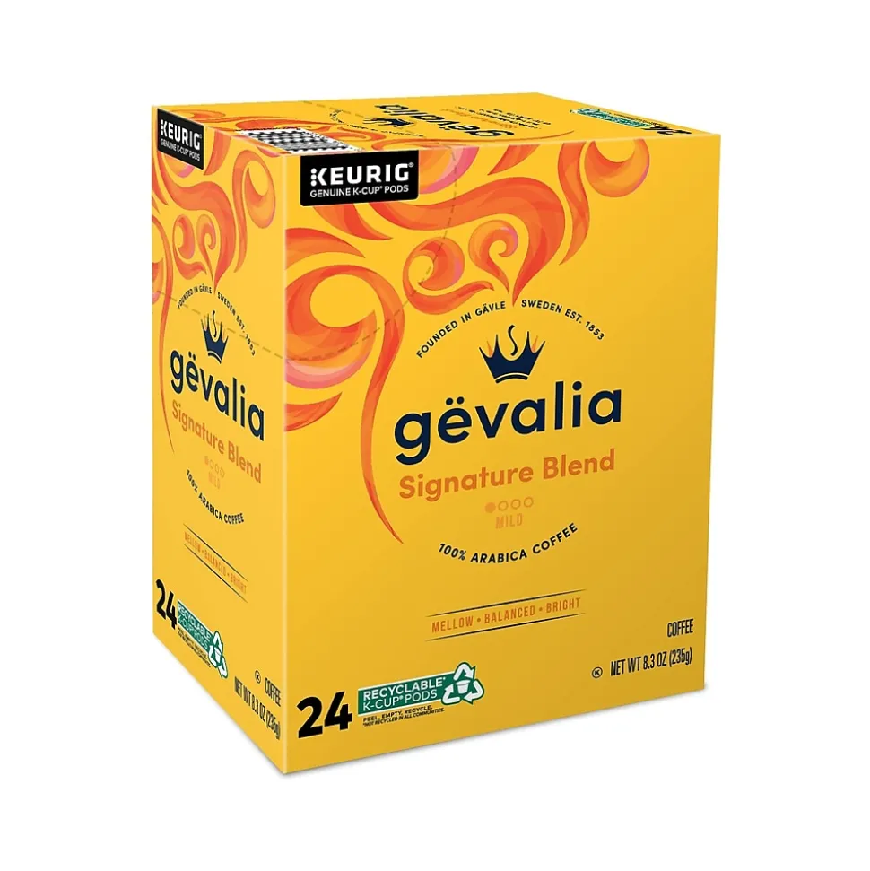 Gevalia Signature Blend Coffee Keurig K-Cup Pod, Light Roast, 96/Box (5305CT)