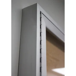 Ghent 4' H x 6' W Enclosed Natural Cork Bulletin Board with Satin Frame, 3 Door (PA34872K)