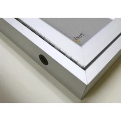 Ghent 4' H x 6' W Enclosed Vinyl Bulletin Board with Satin Frame, 3 Door (PA34872VX-181)