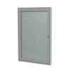 Ghent 24" H x 18" W Enclosed Vinyl Bulletin Board with Satin Frame, 1 Door (PA12418VX-193)
