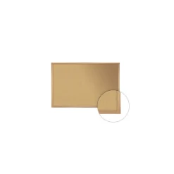 Ghent 3' H x 5' W Natural Cork Bulletin Board with Wood Frame (WK35)