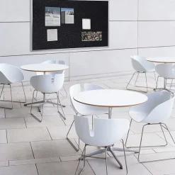 Ghent 4' H x 8' W Recycled Bulletin Board with Aluminum Frame, Confetti (ATR48-CF)