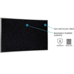 Ghent 3' H x 4' W Recycled Bulletin Board with Aluminum Frame, Confetti (ATR34-CF)