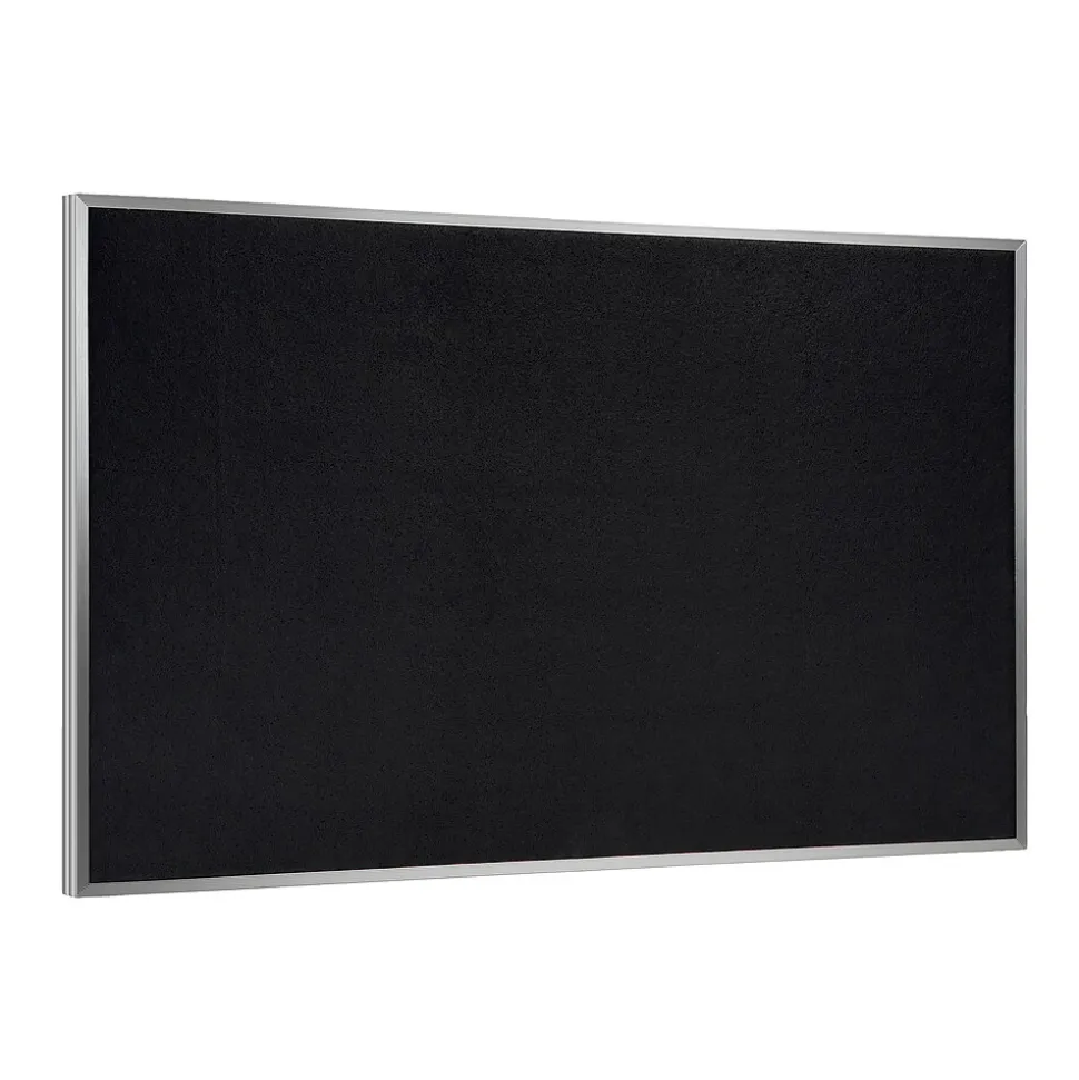 Ghent 4' H x 6' W Recycled Bulletin Board with Aluminum Frame, Black (ATR46-BK)