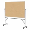 Ghent 4' H x 6' W Reversible Cork Bulletin Board with Aluminum Frame (ARKK46)