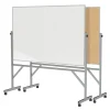 Ghent 4' H x 6' W Reversible Cork Bulletin Board/Whiteboard with Aluminum Frame (ARMK46)