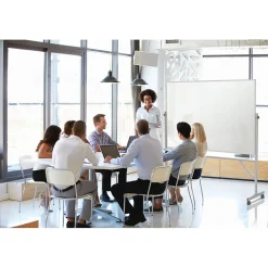 Ghent 4' H x 6' W Reversible Cork Bulletin Board/Whiteboard with Aluminum Frame (ARMK46)